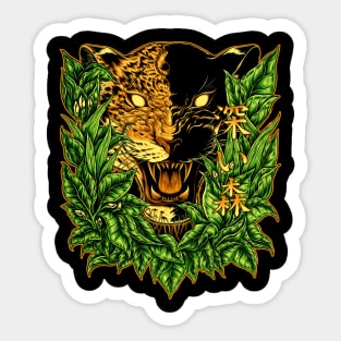 Lightning Leopard Dark Forest Sticker